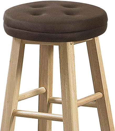 baibu Cojines de taburete de bar, súper transpirables, redondos, para taburete, color marrón, 12 pulgadas, solo un cojín
