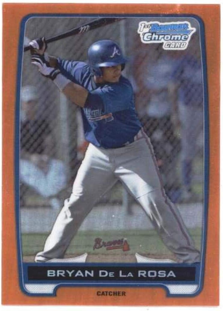 2012 Bowman Draft Chrome Draft Picks Orange Refractors #BDPP47 Bryan De La Rosa Atlanta Braves MLB Baseball Card /25 NM-MT
