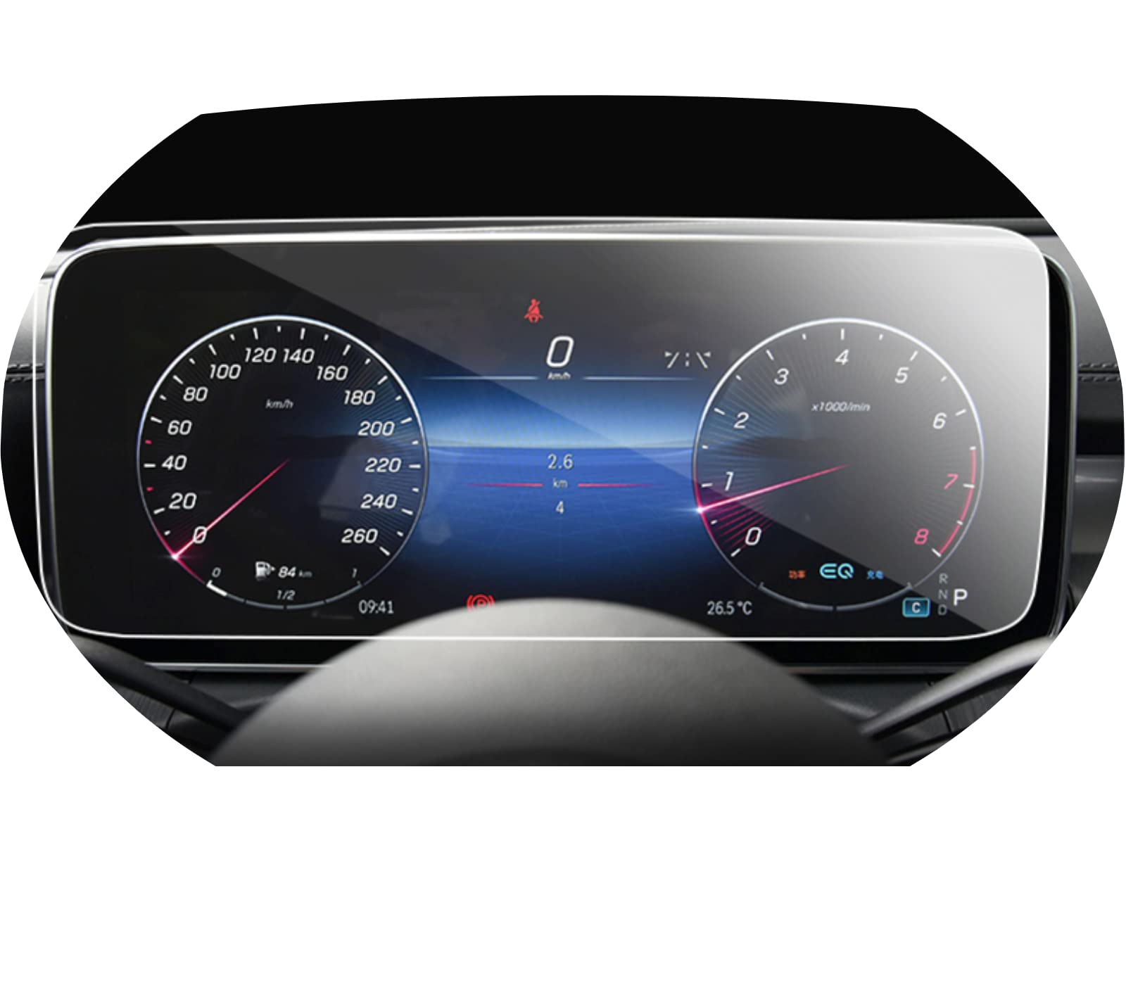 Verre trempé de voiture anti-rayures pour console radio stéréo et écran tactile Benz W206