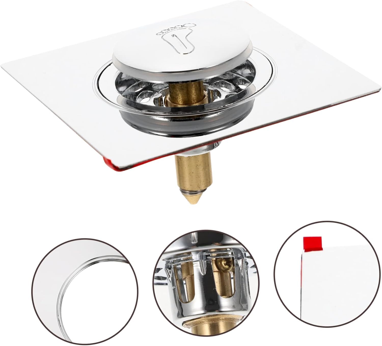 Tapón de filtro de baño, presione el núcleo de resorte, tapón de pelo for desagüe de ducha, bañera, colador de acero inoxidable, tapón de desagüe for fregadero, tapones for bañera, fregadero de acero