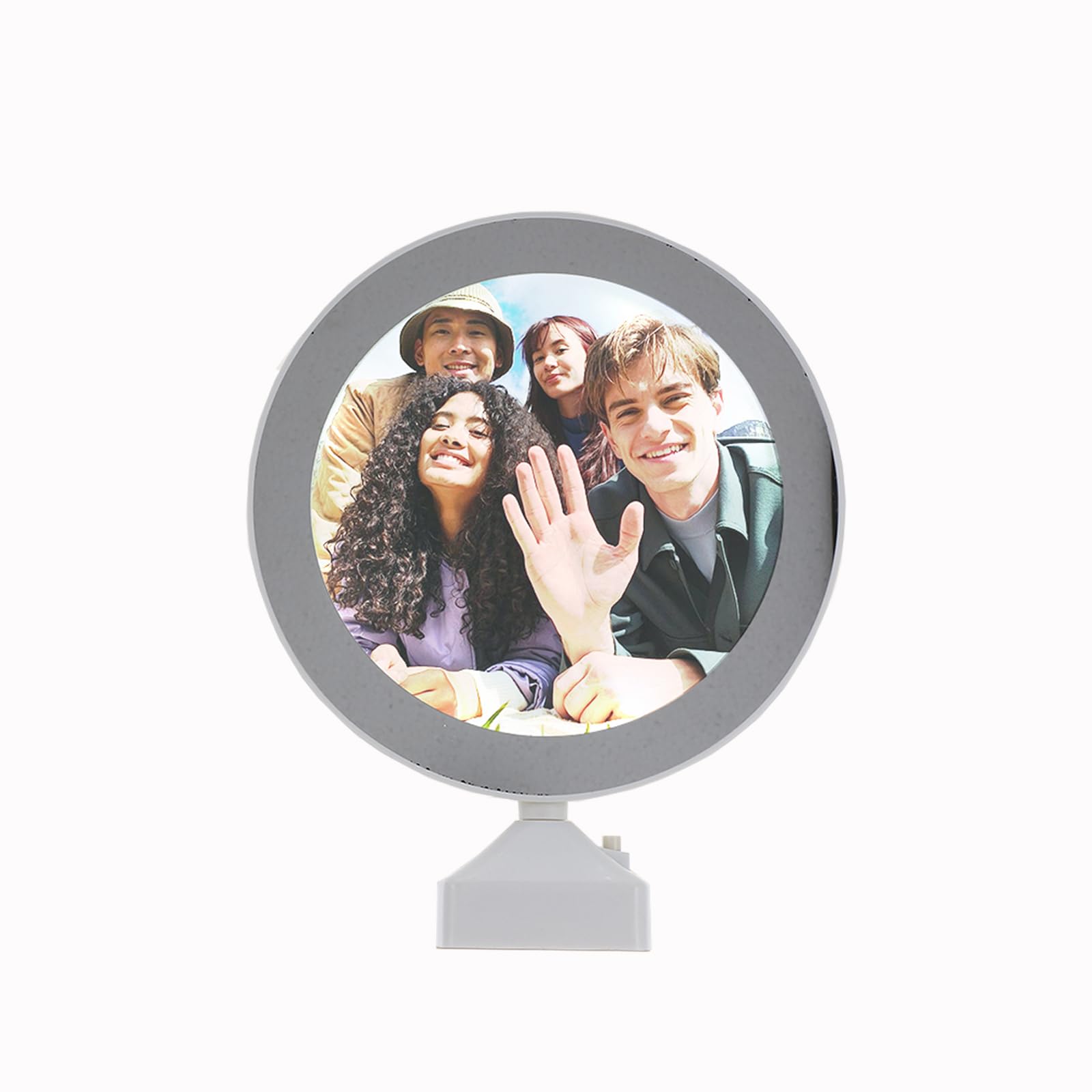 FAVOMOTO Digital Photo Frame, 3 in 1 LED Vanity Mirror Photo Album Personalized LED Photo Frame Electronic Picture Frame Mirror for Mother's Day present Couple Anniversary