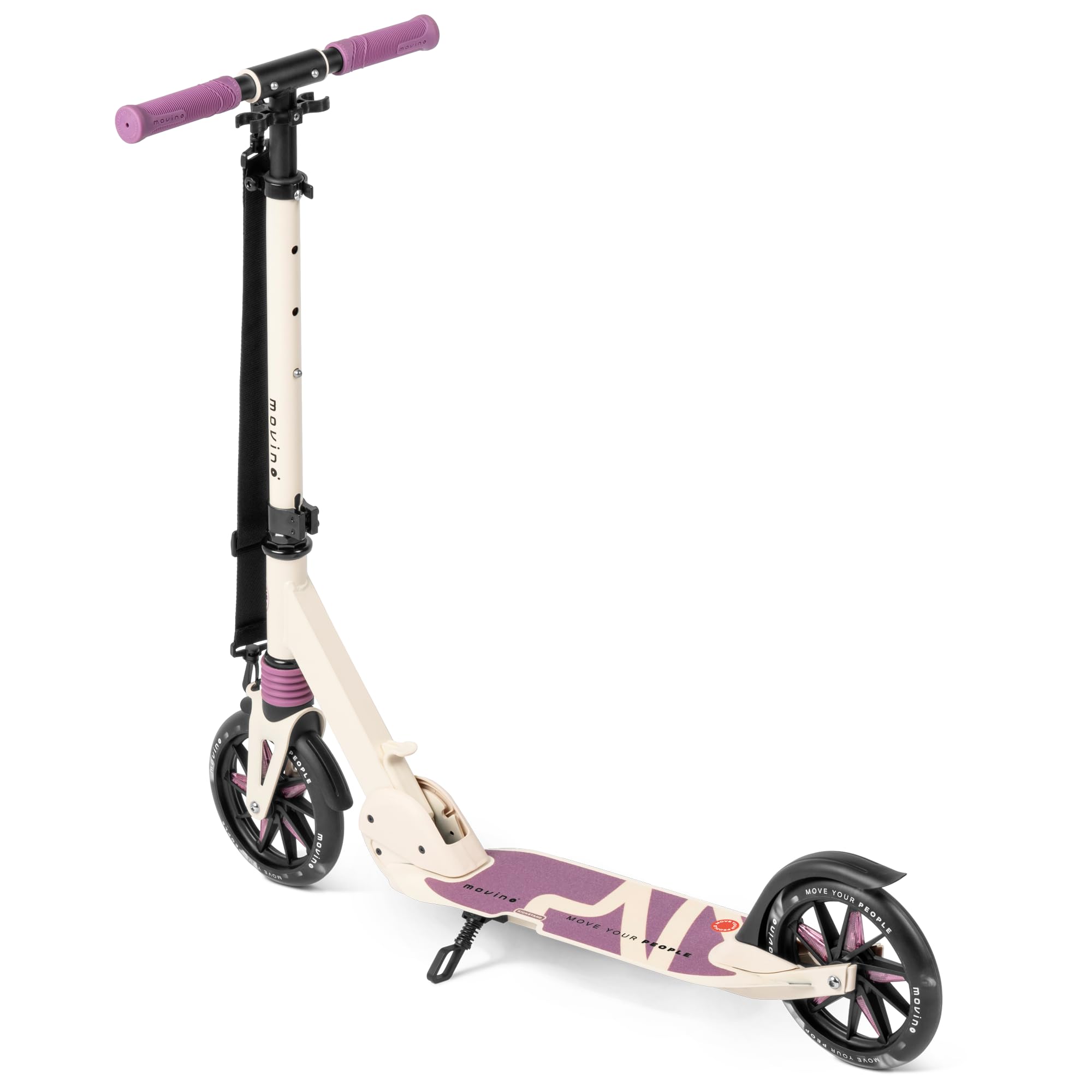 Movino Monopattino Urbano per Bambini e Adulti - Pieghevole - Scooter con Ruote LED Grandi 180 mm - Manubrio Regolabile - fino a 100 kg - City Light