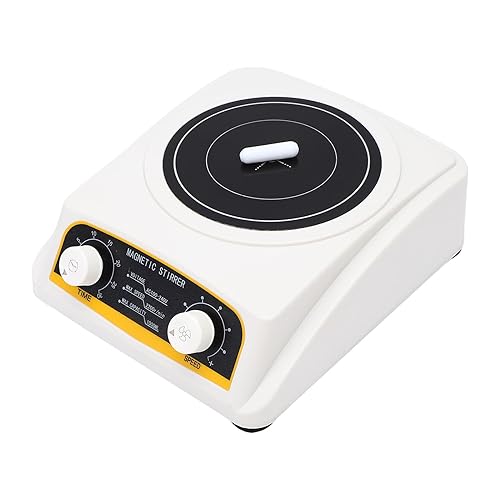 Miniatura 2 de GLOGLOW Magnetic Stirrer Magnetic Mixer Magnetic Stir Plate 150-2200 RPM 1000ml Capacity with Infinitely Variable Speed Timer for Laboratory
