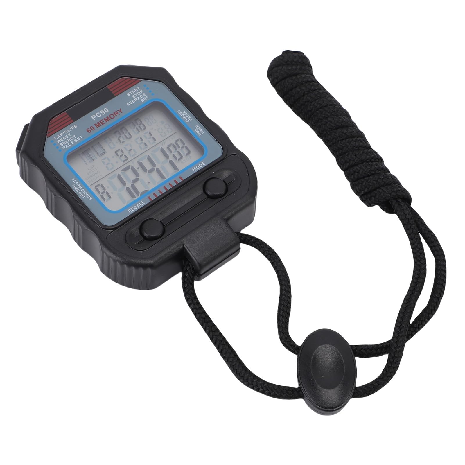 CHICIRIS Cronometro Timer, Timer Sportivo Digitale Multifunzione con 2 Allarmi, Ampio Display, Formato 12/24 Ore, Calendario, Conto Alla Rovescia Fino a 9 Ore 59 Minuti 59 Secondi, per