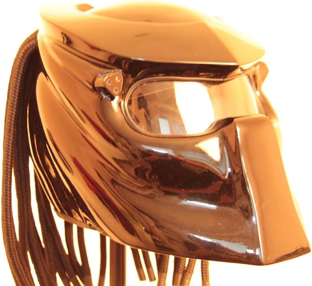 Predator Motorcycle Helmet X1 GOLD with Led Lamp made by XFF Fiber Factory
