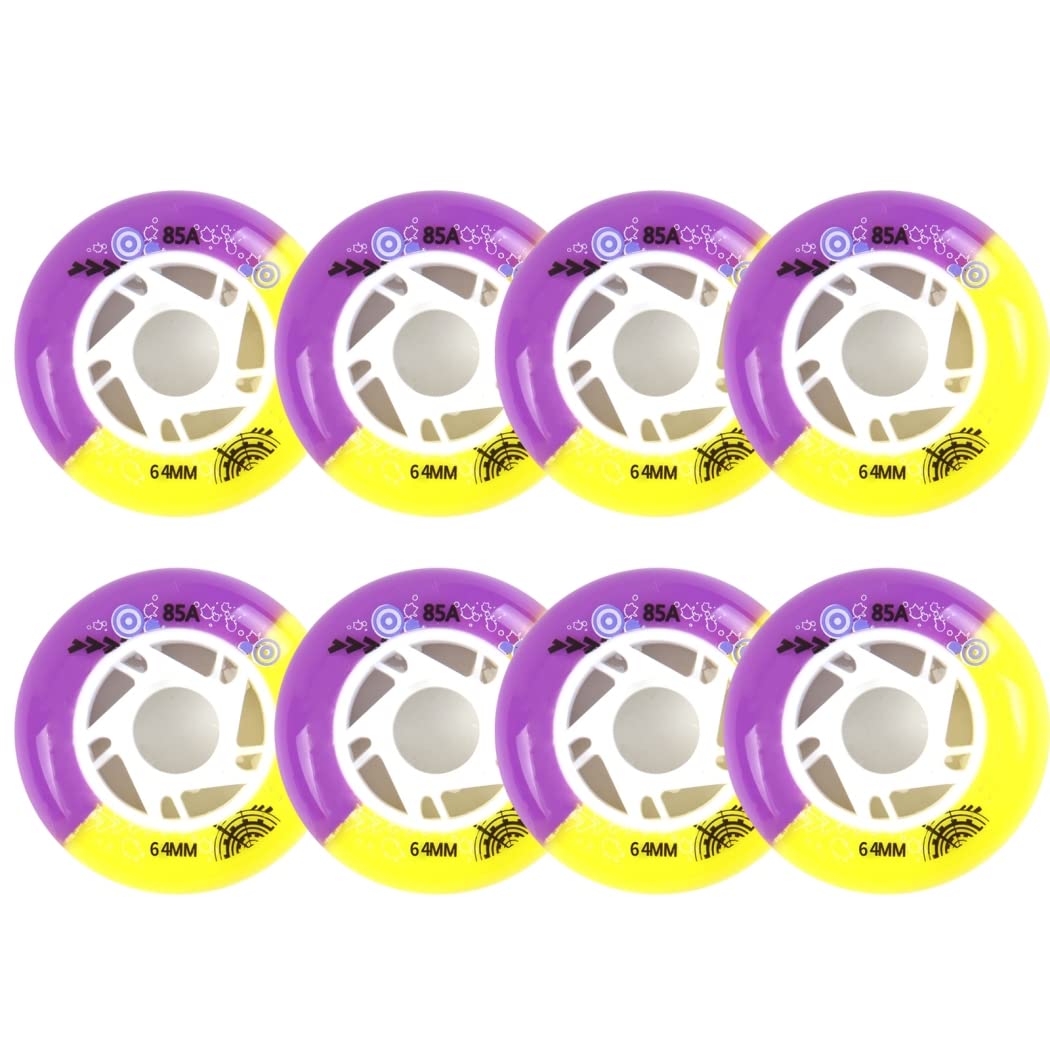 TGHY 8 piezas de ruedas de patinaje en línea de ruedas de repuesto de patines en línea de ruedas de repuesto de 62 mm/64 mm/68 mm/70 mm/72 mm 85 A