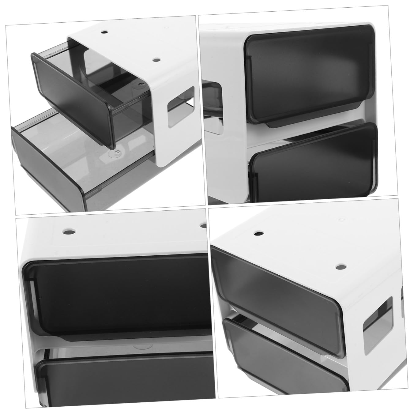 Organizer Sotto Scrivania in Plastica Resistente Abs e Pp Cassetto Nascosto Per Ottimizzare Lo Spazio Ufficio Camera Cucina Con Capacità Per Cancelleria e Piccoli Oggetti Facile Da