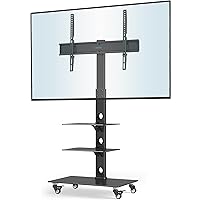 BONTEC Supporto TV da Pavimento per TV da 30-70 Pollici, Altezza Regolabile