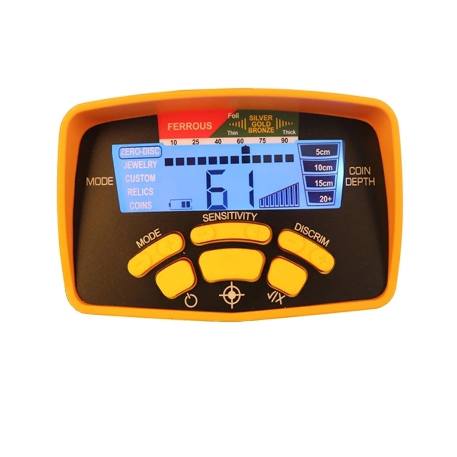 DELURA Detectores de Metales Detector de Metales con indicador Digital, buscador de Oro Ligero, Rango Largo subterráneo Montar rápidamente (Size : 6450 with Small Detector)