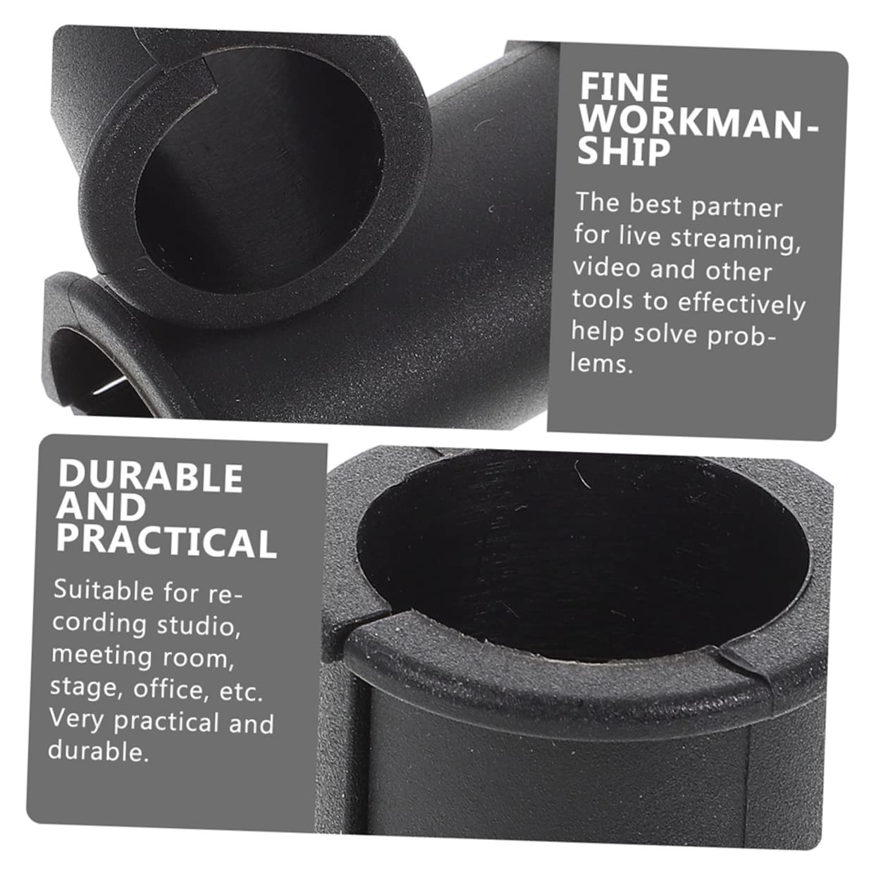 HOMSFOU 16pezzi Copertura Antivento Per Microfono Gomma Supporto Shock Mount Accessori Per Registrazione Compatibile Con Vari Modelli Di Microfono