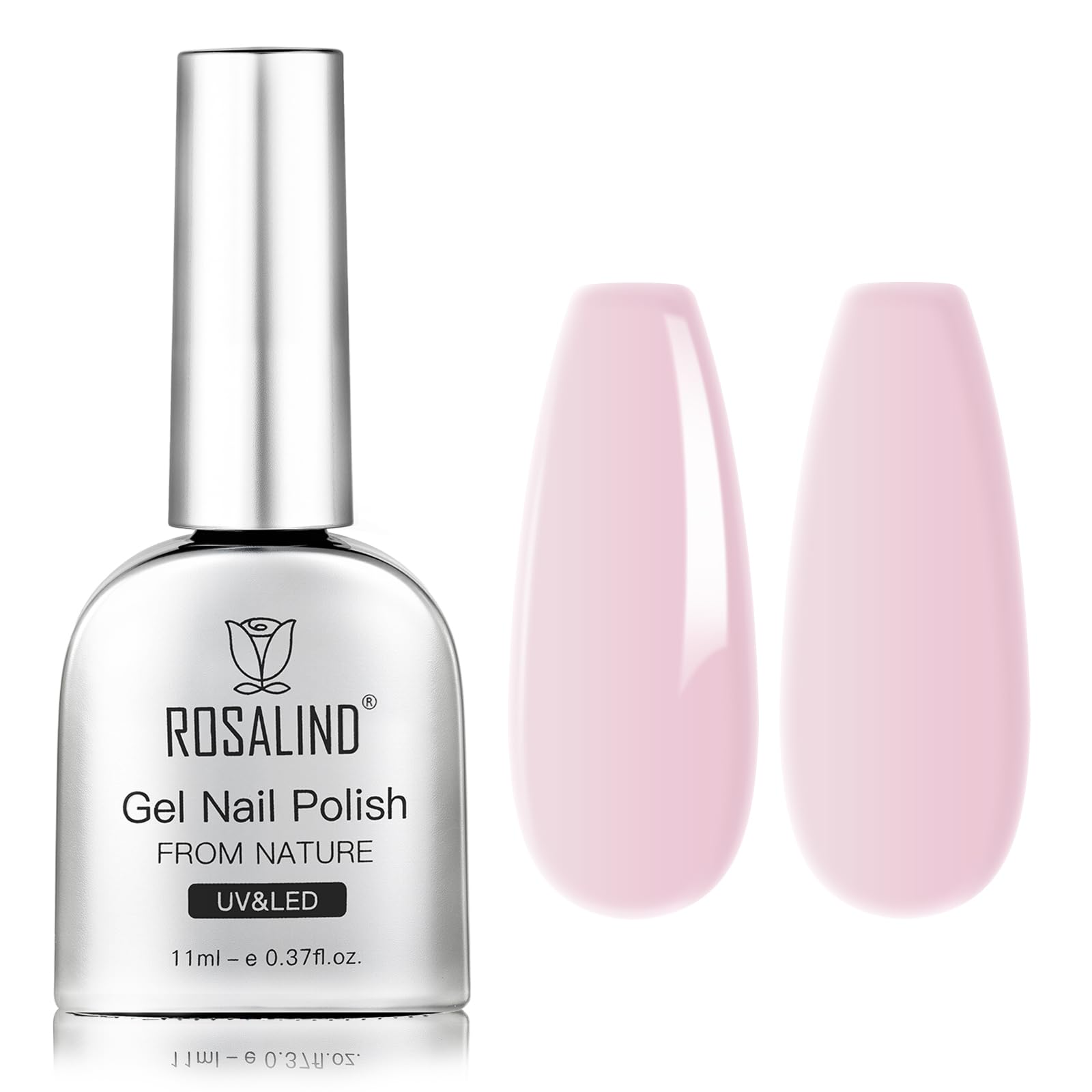 ROSALIND Semi-Permanent Nail Polish, 12 ml Yellow Semi-Permanent Nail Polish, UV/LED Soak Off Spring Summer Nail Polish for DIY Manicure — view 19