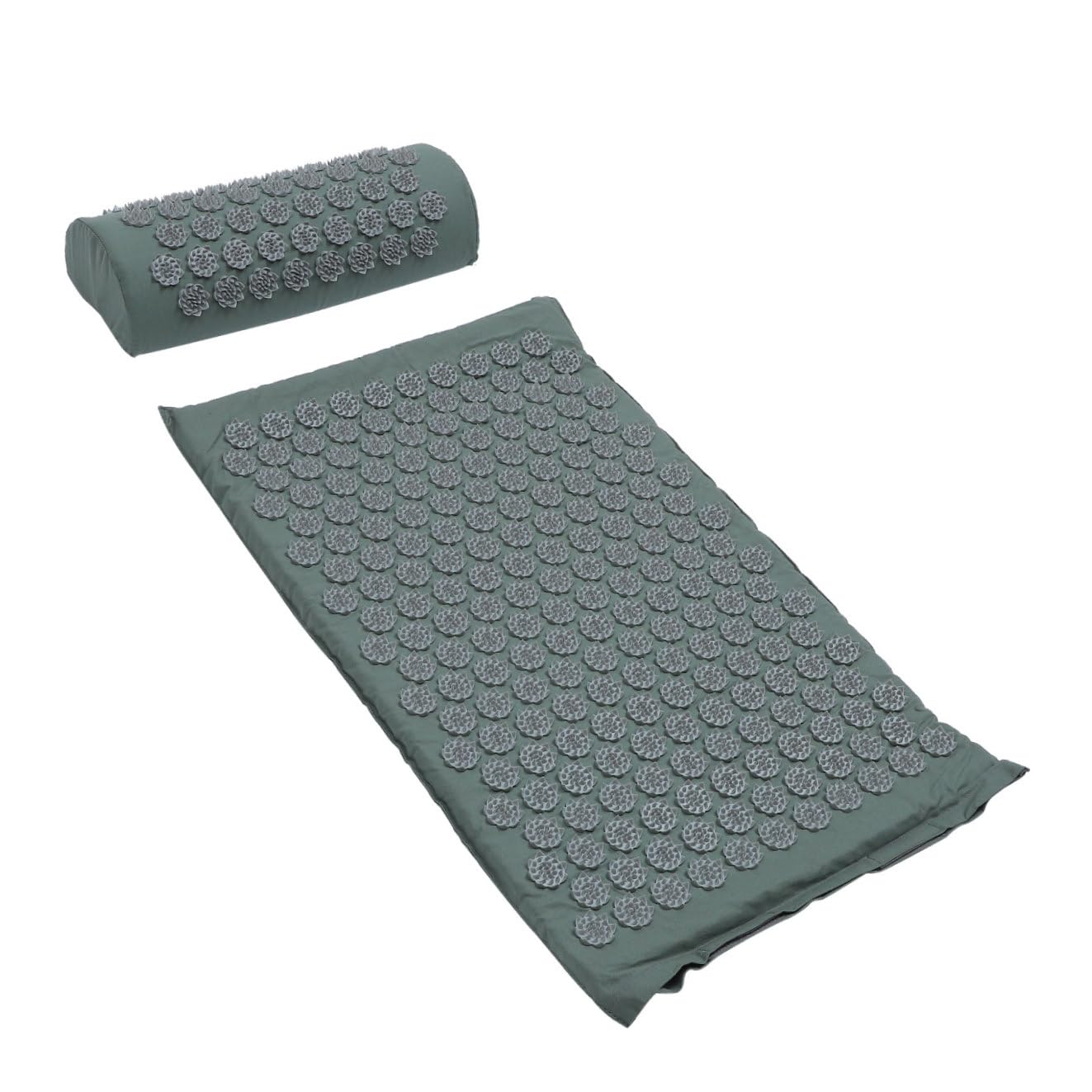 Juego de 2 Piezas de Almohada y Tapete de Masaje de Acupuntura con Bolsa, Tela de Algodón y Abs, Fácil Almacenamiento y Seguro para Relajación y Alivio