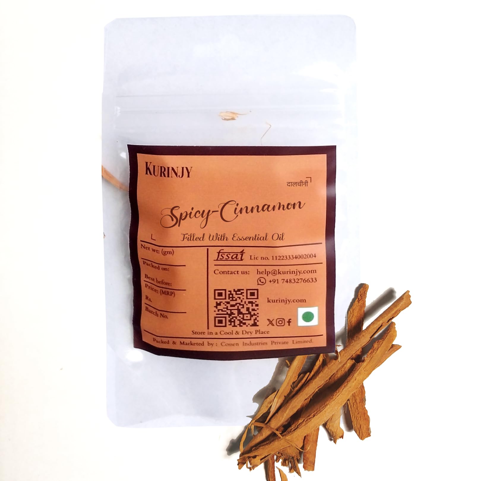 Cinnamon _ दालचीनी _ true spicy cinnamon_ Saver trial packs of 3, 30g; 100% Pure, Authentic, Natural essential oil filled Premium Kurinjy dalchini from Kerala Plantations, Real Aroma, Authentic Flavour (B0D9QMDKQZ) Amazon Price History, Amazon Price Tracker