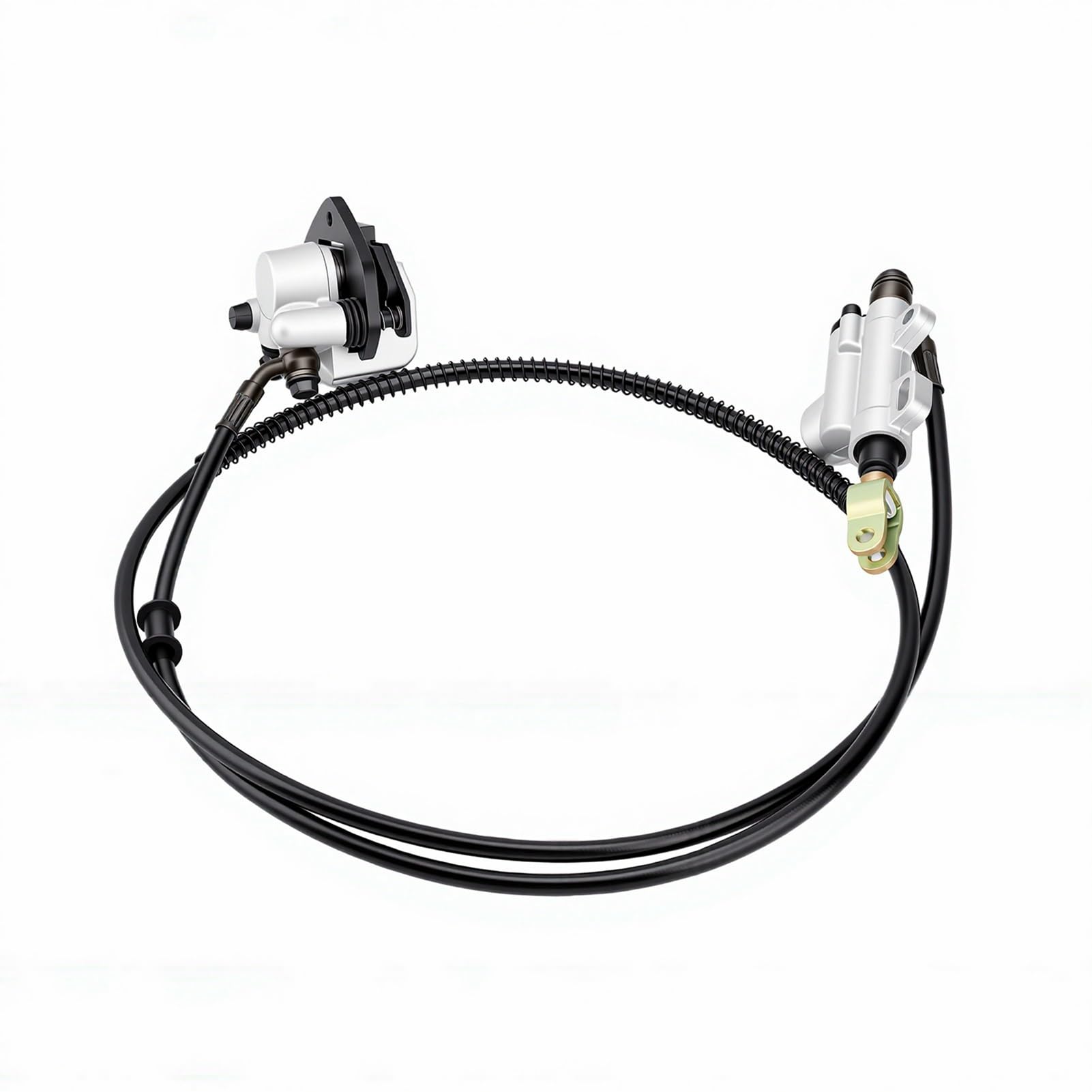 KIMISS Kit Pinza Freno a Disco Idraulico Posteriore con Rotore da 160 Mm, Tubo da 1,5 M e Pastiglie Freno per Mini Bici ATV Quad Go Kart da 50-125