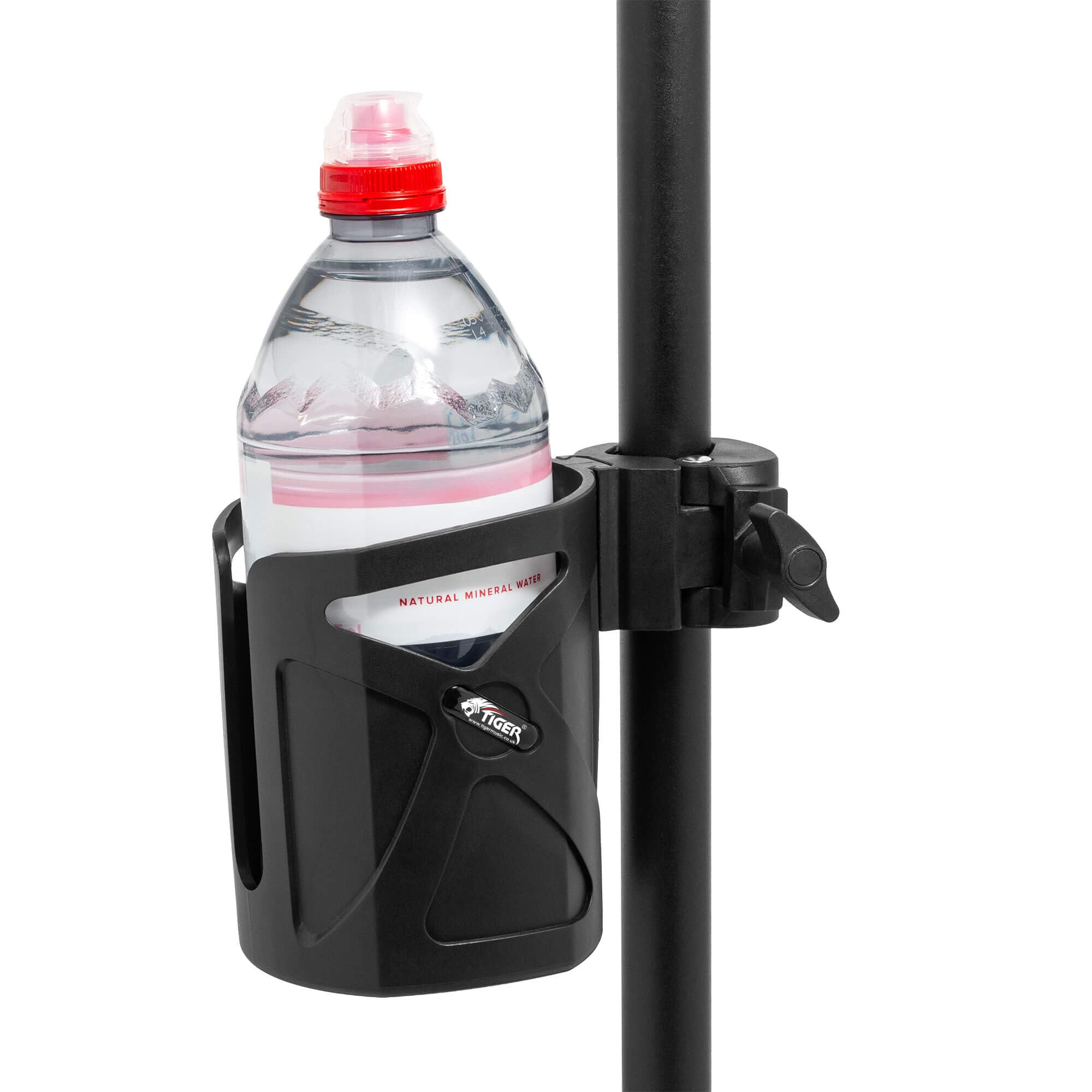Tiger Professioneller Getränkehalter zum Klemmen für Notenständer Mikrofonständer Schlagzeug - Universal Getränkebecher Halterung, sicheres verstellbares Zubehör für Proben Aufführungen Studio Einsatz