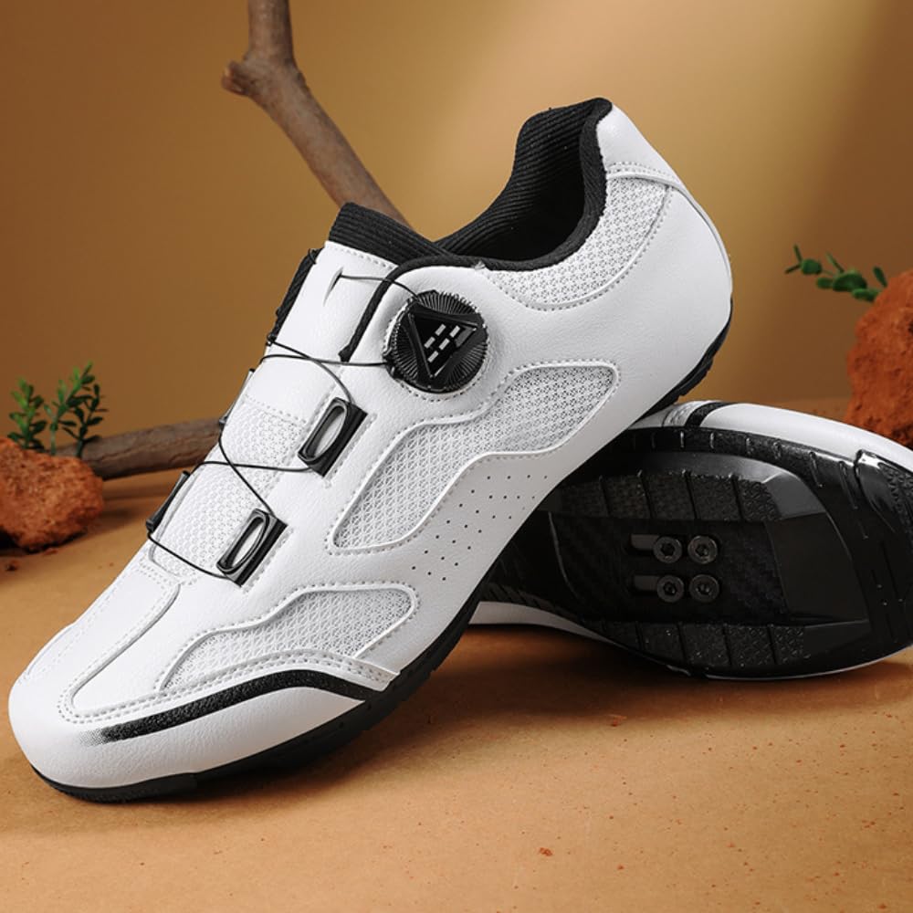 Scarpe da Ciclismo per Uomo E Donna, Scarpe da Mountain Bike MTB con Allacciatura Rotazionale, Scarpe da Bici Antiscivolo per Indoor E Outdoor, Sportive Unisex