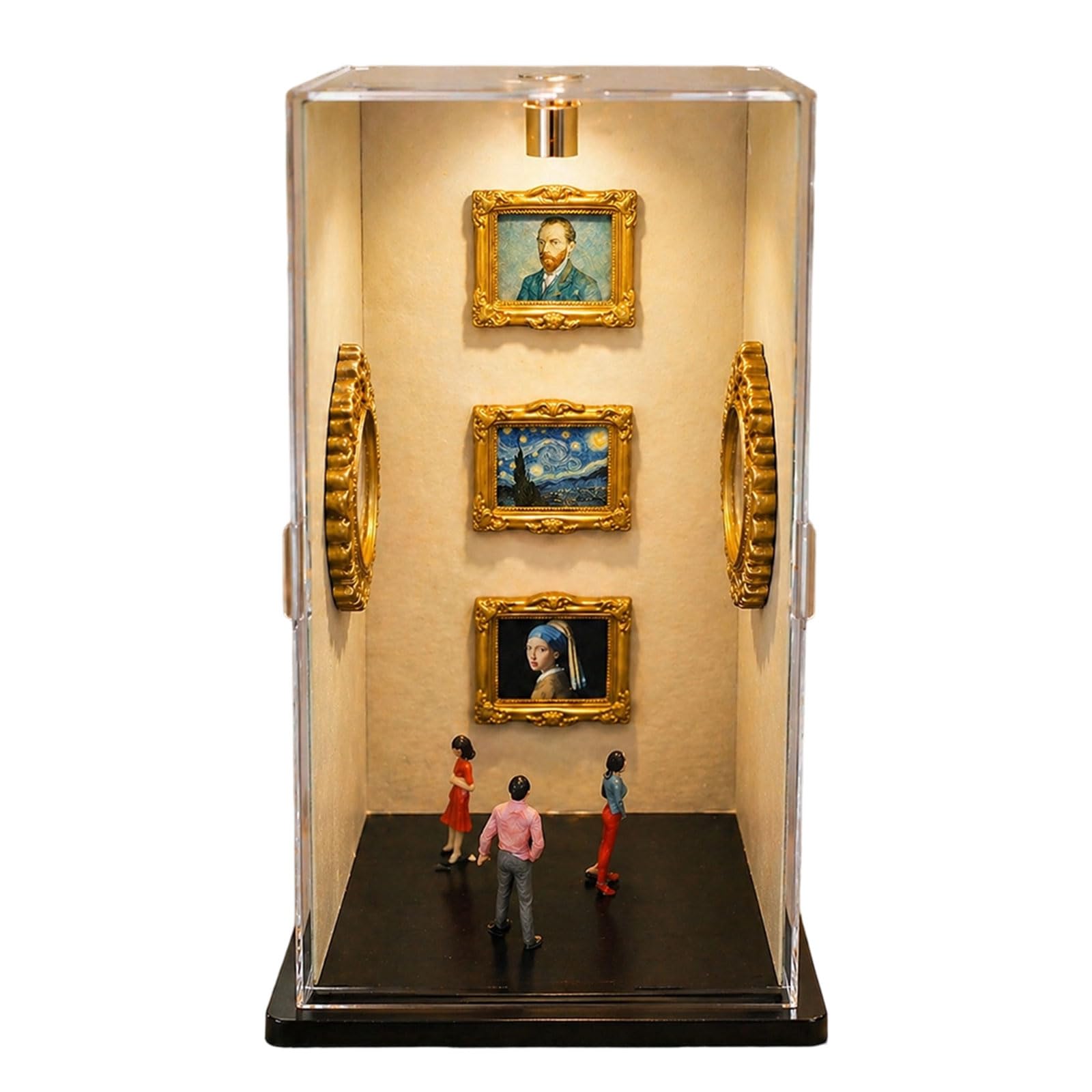 our fave Contemporary Layered Picture Frame with Clear Panels and Miniature Figures 3D Wall Art Display for Collector Clear Resin Art Frame