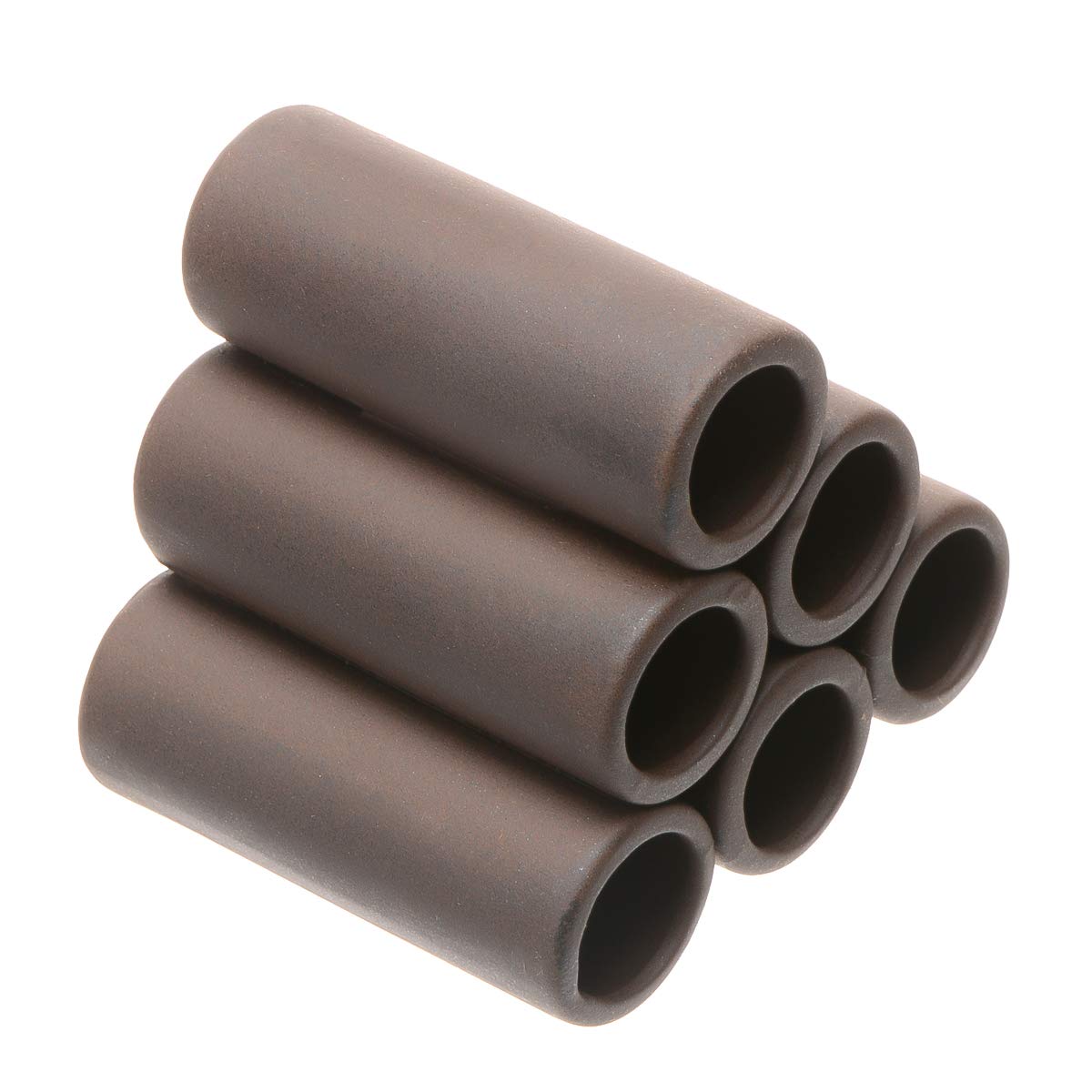 Saim Aquarium Brown Ceramic Shelters Ornament - Fish Tank Shrimp Habitat, Breeding Tube, Hiding Cave Hideaway Pipes Encourage Spawning Decoration,