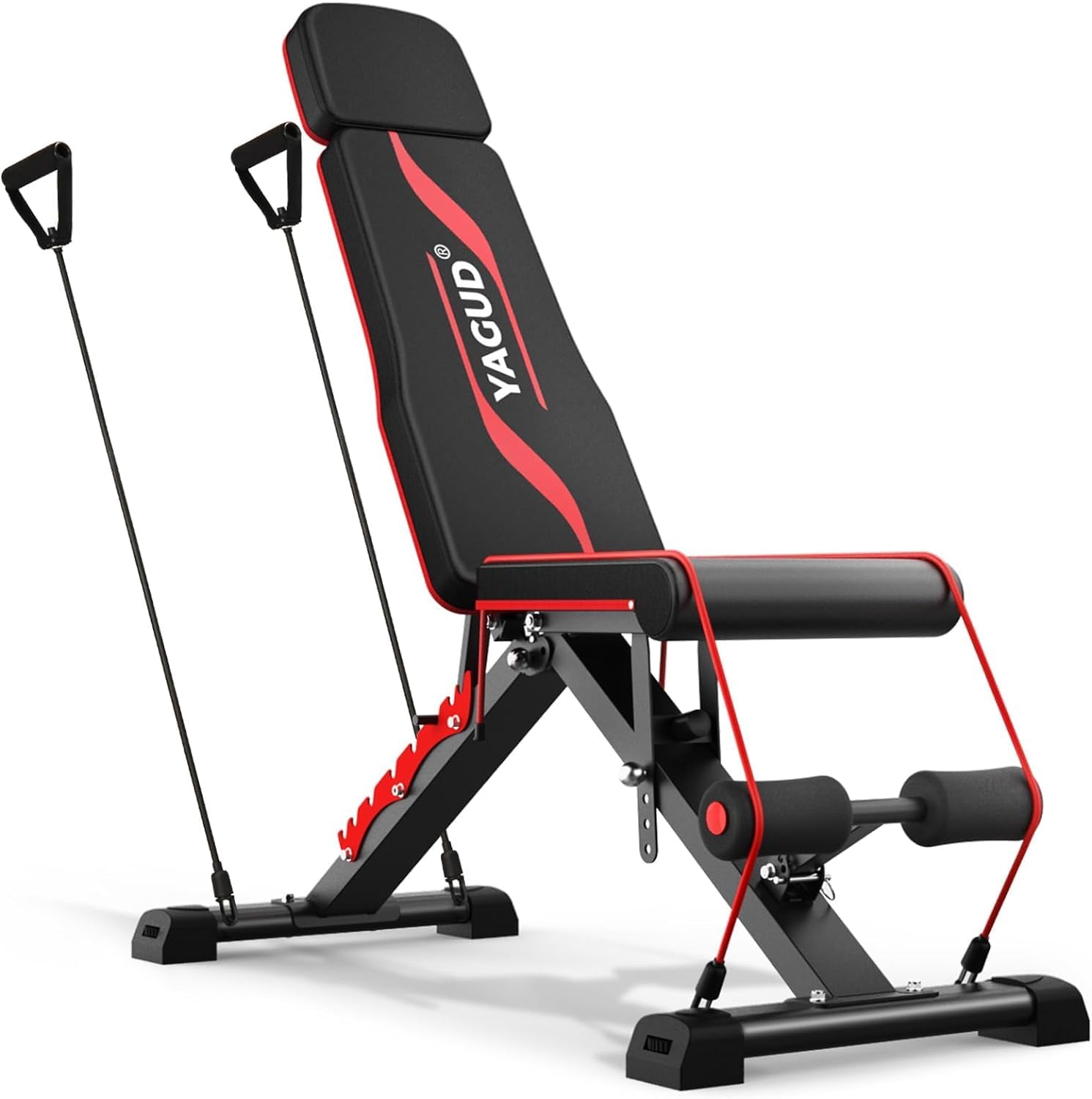 Adjustable Weight Bench, Bench Press for Full Body Workout, 880 Lbs Workout Bench for Home Gym with Barbell Rack, Strength Training Stable Incline Decline Bench with Leg Developer