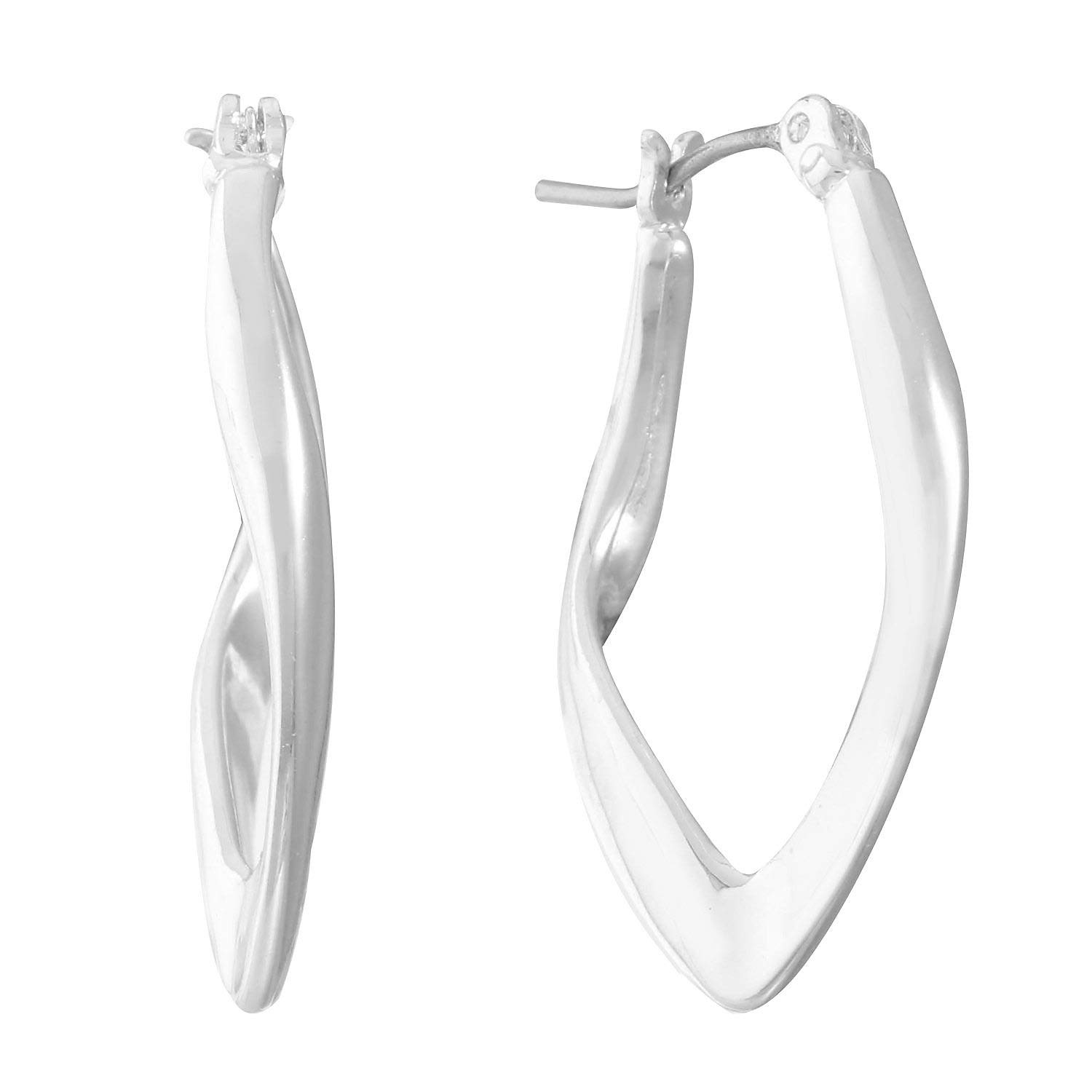 Gloria Vanderbilt PE Clickit Hoop 30mm - Silver/Crystal, one size, Silver