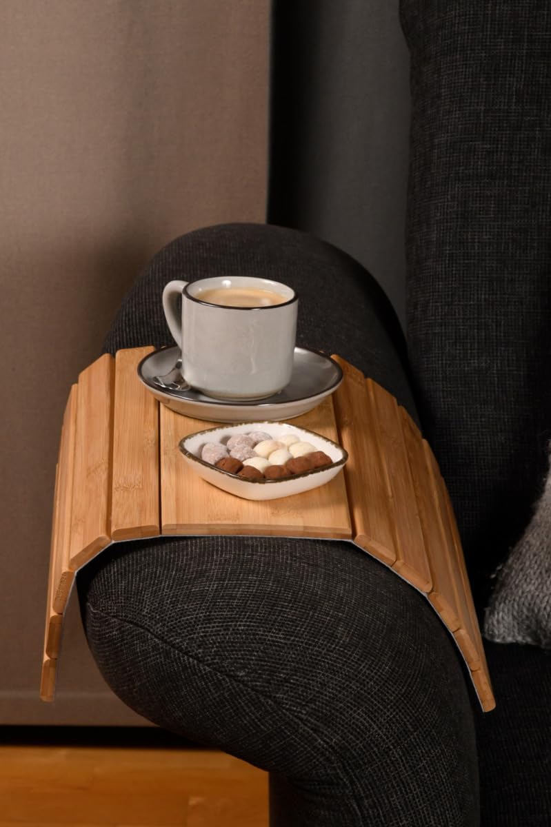 KESPER Flexible Bamboo Sofa Tray 42 x 34 x 0.8 cm Brown 58823