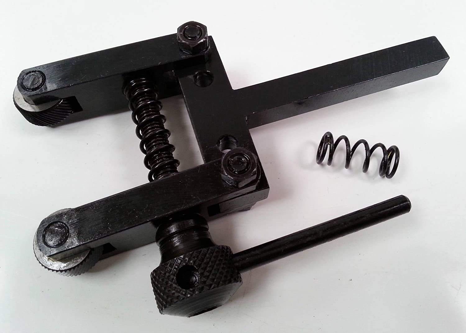 Spring Loaded Clamp Type Knurling Tool 2" Inches Capacity 5/16" Shank for Lathes black finiish pack of 1-image-7