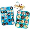 YIYIZI 2er-Set Silikon Muffinformen - Backen Ohne Antihaftbeschichtung Für 24 Muffins & Cupcakes
