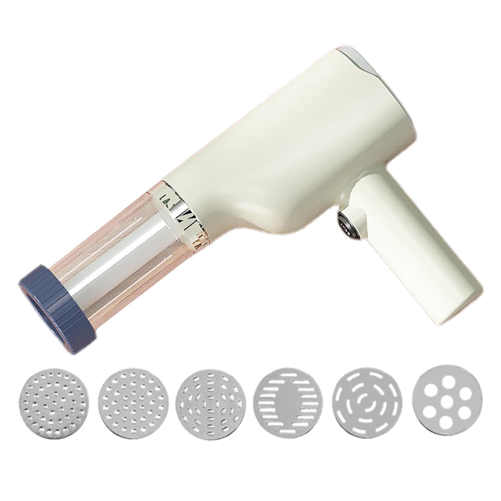 Maker de pâtes électriques, machine à nouilles automatique, fabricant de pâtes à main, avec 6 disques conception sans fil et portable moteur de 40W pour la cuisine de machine à spaghetti maison