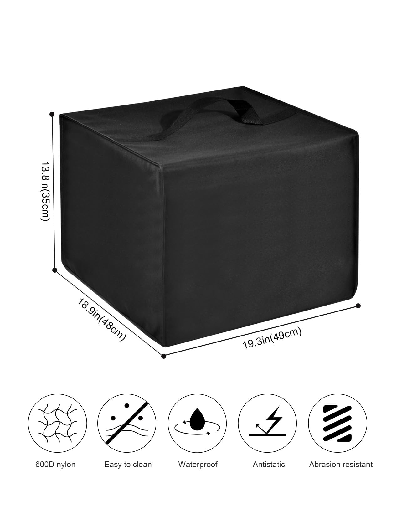 Printer Dust Cover Heavy Duty 600D Nylon Antistatic Waterproof Convenient Protective Case for HP Color Laserjet Pro MFP 3301fdw/4301fdw Wireless All-in-One Color Laser Office Printer ,Black