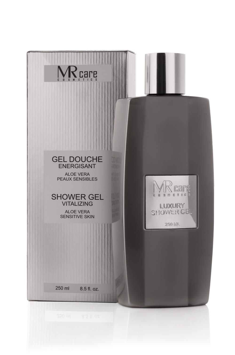 Beauty-Set Black/Silver - luxuriöses Pflegeset mit Bodylotion, Duschgel, After Shave, Handcreme und Eau de Parfum, Hautpflege