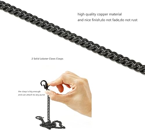 Miniatura 10 de Mini Nice - Correa de cadena de repuesto para bolso cruzado para hombro, accesorios (oro antiguo, 13 pulgadas)