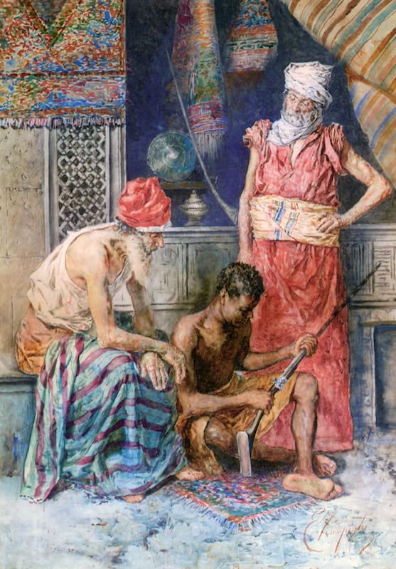 Affiche impression d'art tableau le Nouveau Pistolet d'Eugenio Zampighi toile 60x90cm