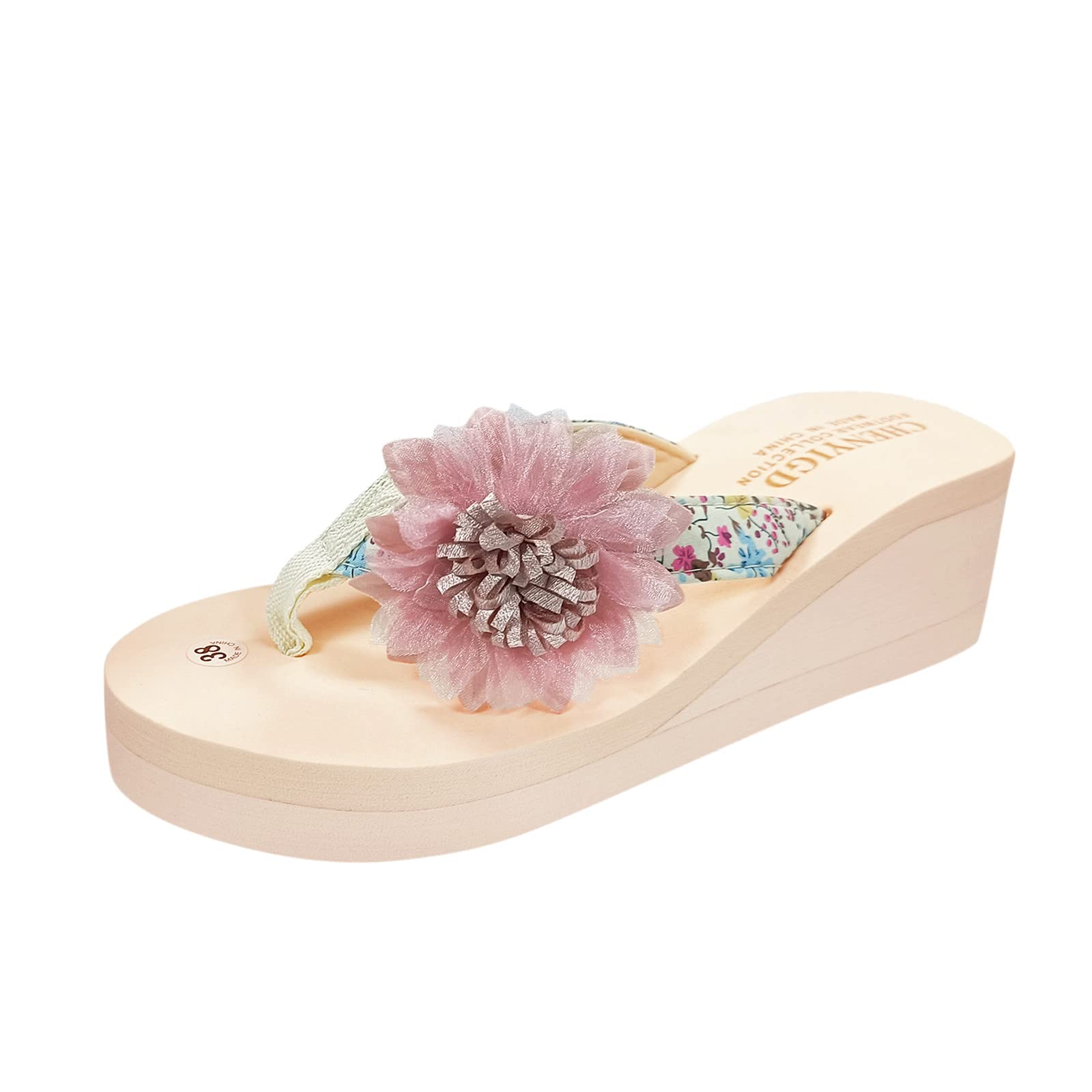 Generic Chanclas Para Mujer Zapatillas bohemias de playa, sandalias, zapatillas con cuña abatible para mujer, chanclas, zapatos informales, zapatillas para mujer Sandalias Hawaianas Hombr