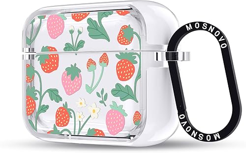 Miniatura 359 de MOSNOVO Funda protectora transparente para AirPods Pro 3, con anillo de metal duro de lujo de doble capa a prueba de golpes, diseñado para AirPods