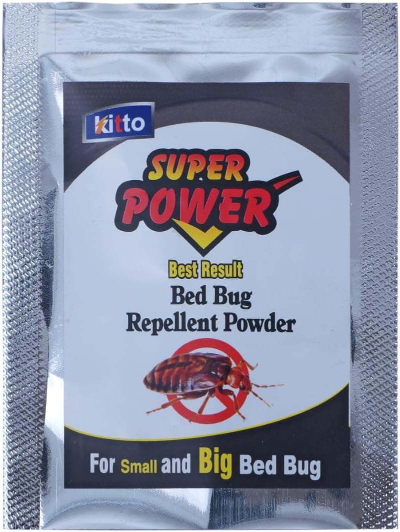 KITTO Super Power Bedbug Repellent Powder| (Makes 6 Litres of Spray Pack Of 3)| Gauranteed Result. Bed Bug Spray for Home, Kitchen, Office and Restaurant