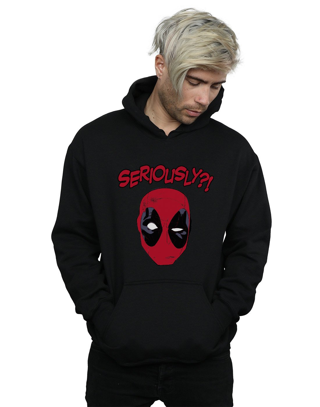 Marvel Men's Deadpool Seriously Hoodie Black XXX-Large