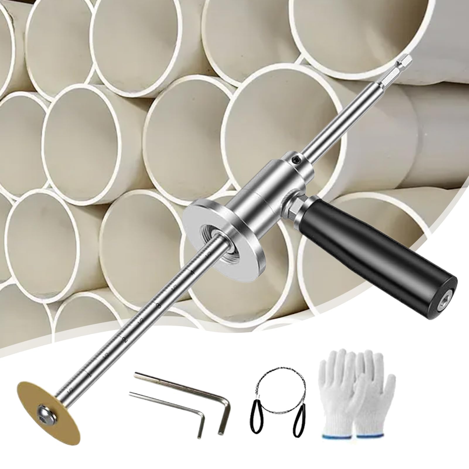 Set di utensili da taglio per tubi in PVC, per tubi interni in PVC