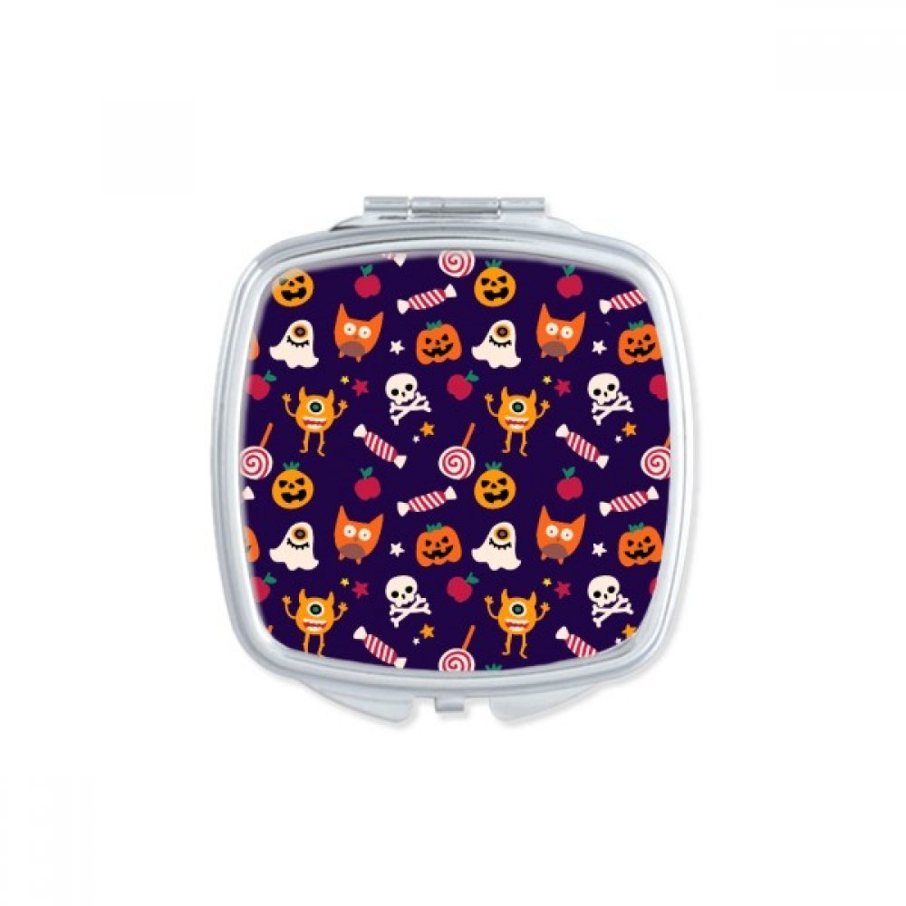 Miroir de poche Halloween rouge portable et mignon pour maquillage