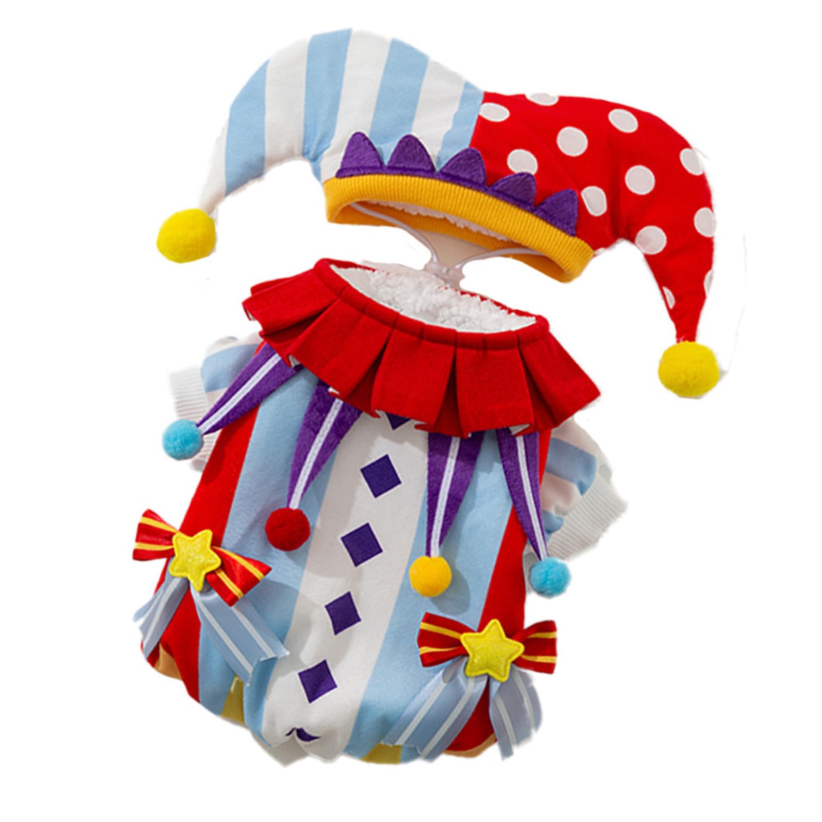 Vêtements d'hiver pour chien frileux - Sweat clown contre le froid en balade