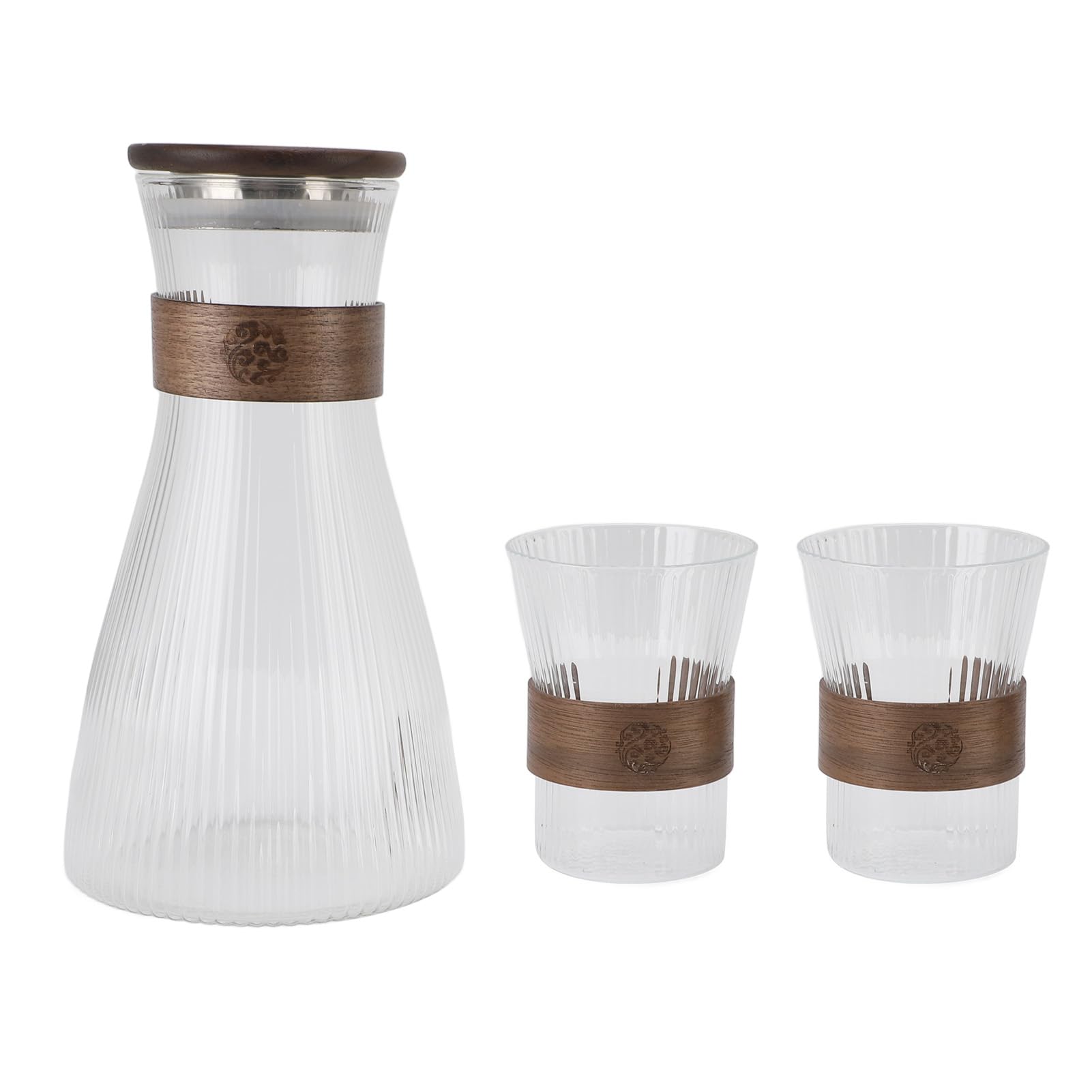 Jarra de vidrio para el hogar de 1600ml con tapa y juego de noche termo resistente 1
