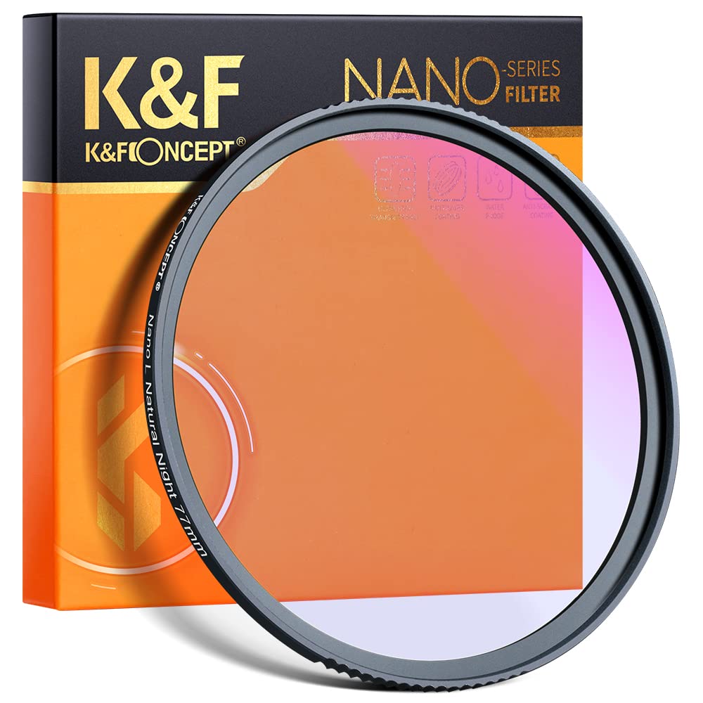 K&F Concept 82mm Clear-Natural Night Filter Light Pollution Reduction Filter for Night Sky/Star