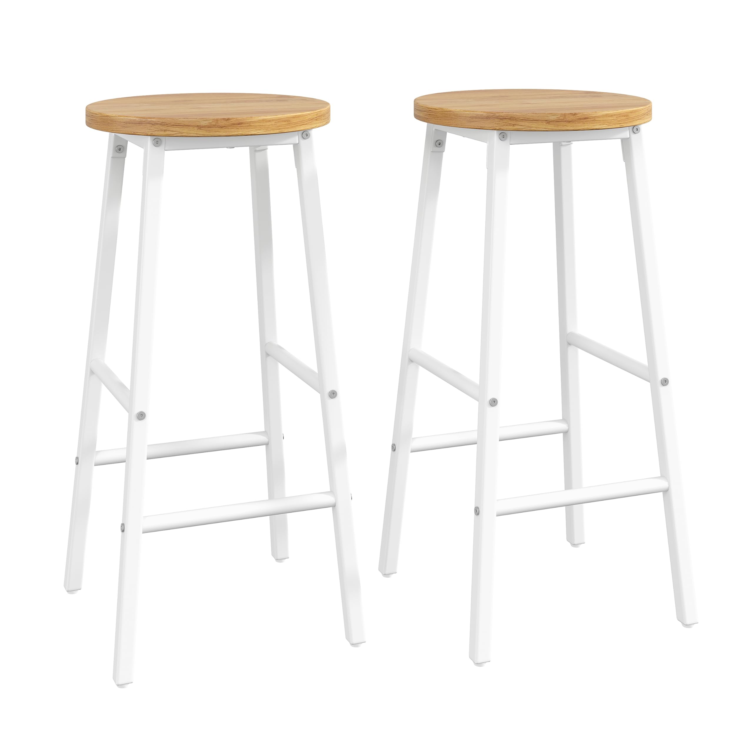 Carrito de servir con 2 taburetes de bar, encimera plegable, toallero, estante para especias, estante para vino, estantes ajustables, para comedor, salón, balcón, mostrador, color blanco