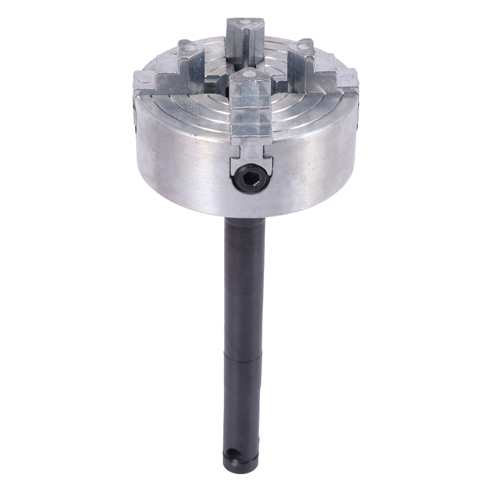 Hopbucan Silver Four Jaw Chuck Z011a For Metal Mini Lathe M12x1mm Threaded Back 1.8-56Mm/12-65Mm Mini Collet Lathe Accessory