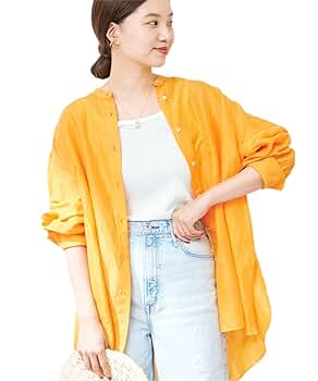 IENA イエナ 麻 ラミー バックギャザーシャツ バンドカラー グリーン cd010-63165-04b.jpg?basethum=225