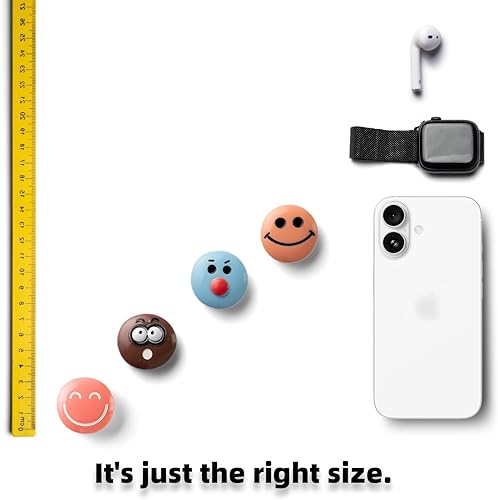 Miniatura 6 de Imanes de nevera con cara sonriente para niños, imanes de refrigerador fuertes y divertidos para niñas, imanes decorativos para aula, pizarra,