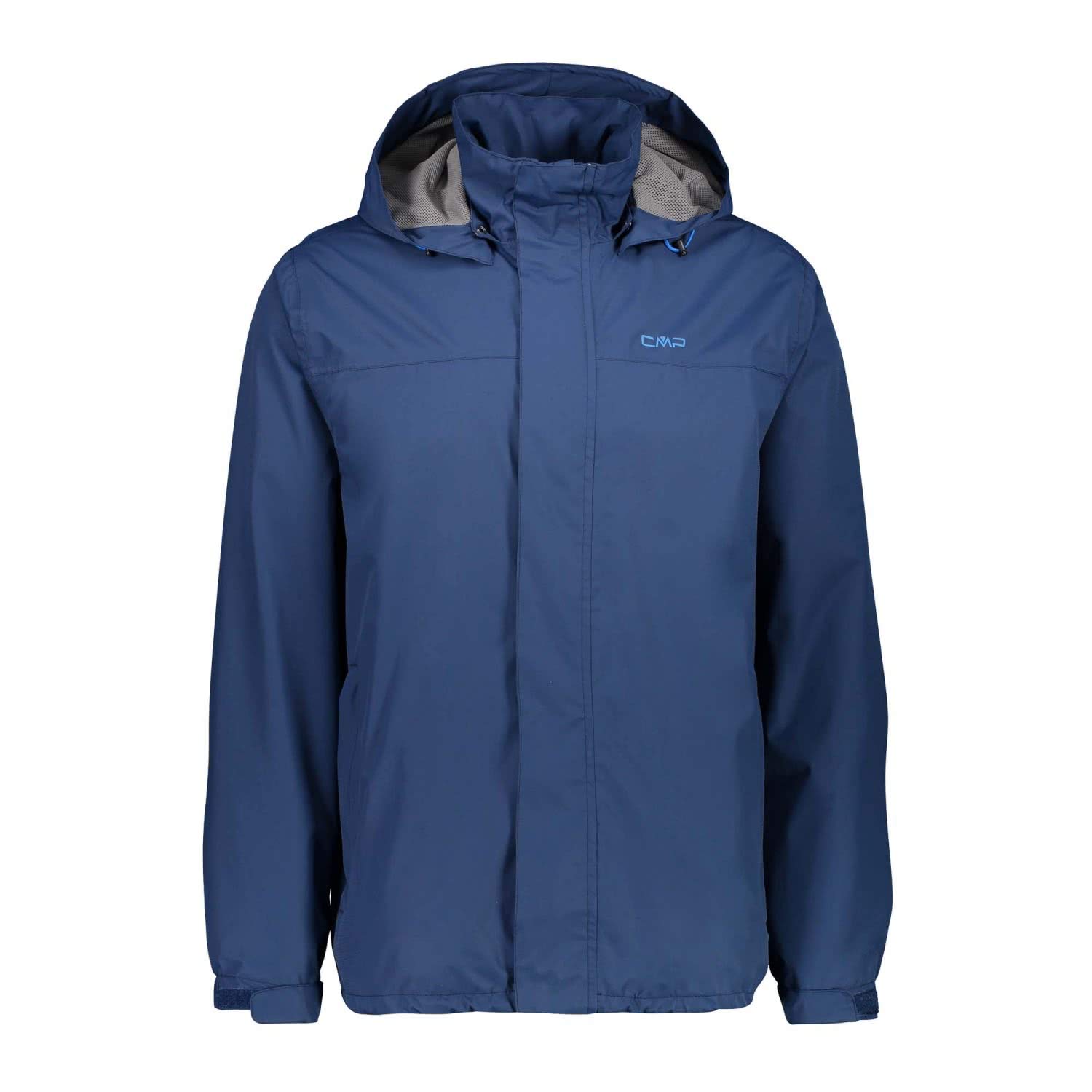 Cmp Men's Bleu Waterproof Hooded Jacket Snaps