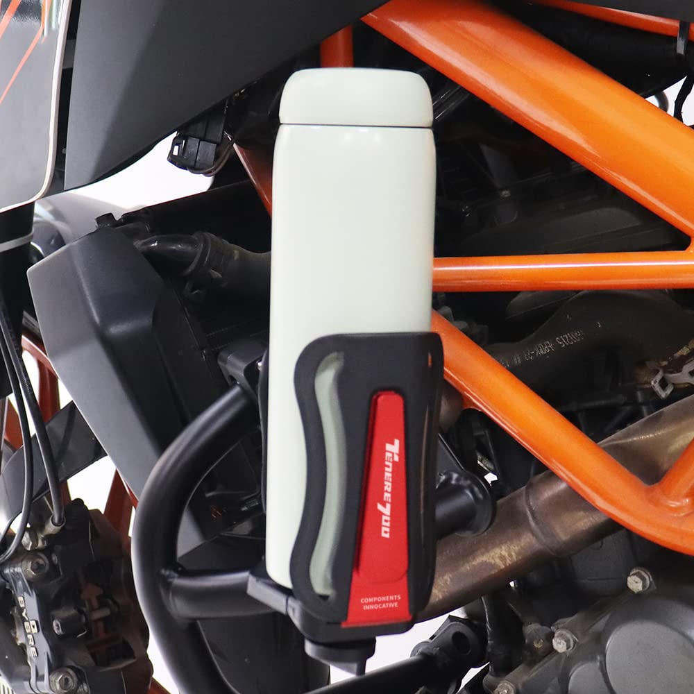 Porta Borracce per Moto - 360 Gradi di Rotazione Portabottiglie Regolabile Bottle Cup Holder per Yamaha Tenere 700,Nero