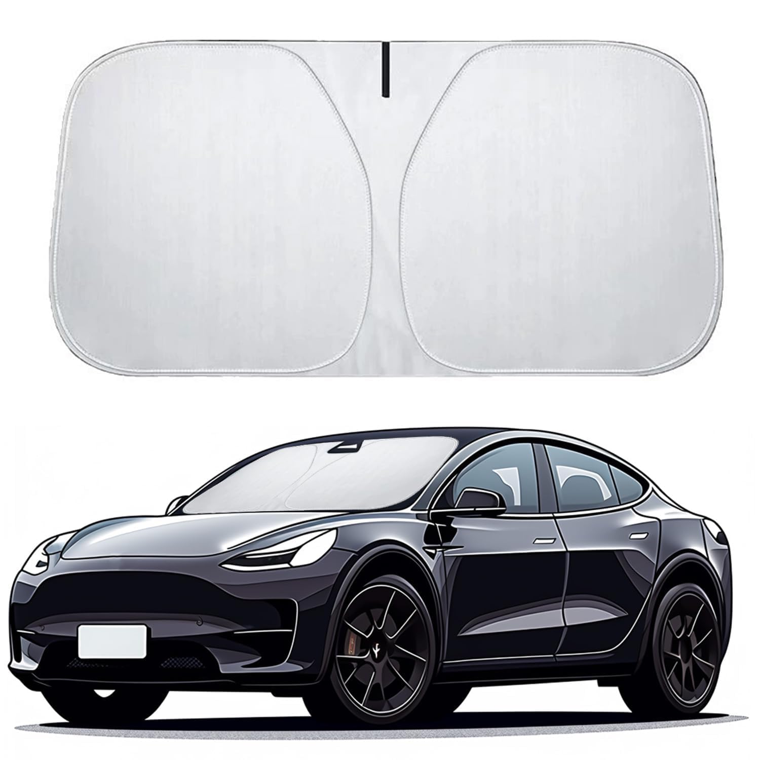 YDSTNiu Car Windshield Sun Shade for Dacia Bigster SUV 2025, Foldable Sun Visor Heat Shield UV Reflector Interior Protection,80 * 145cm