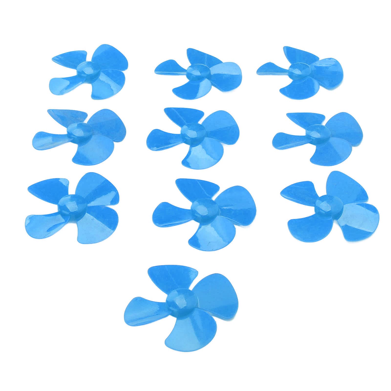 Eliche in plastica, elica a 4 pale da 80 mm di diametro con foro da 2 mm per giocattoli fai da te per l'artigianato(blu)