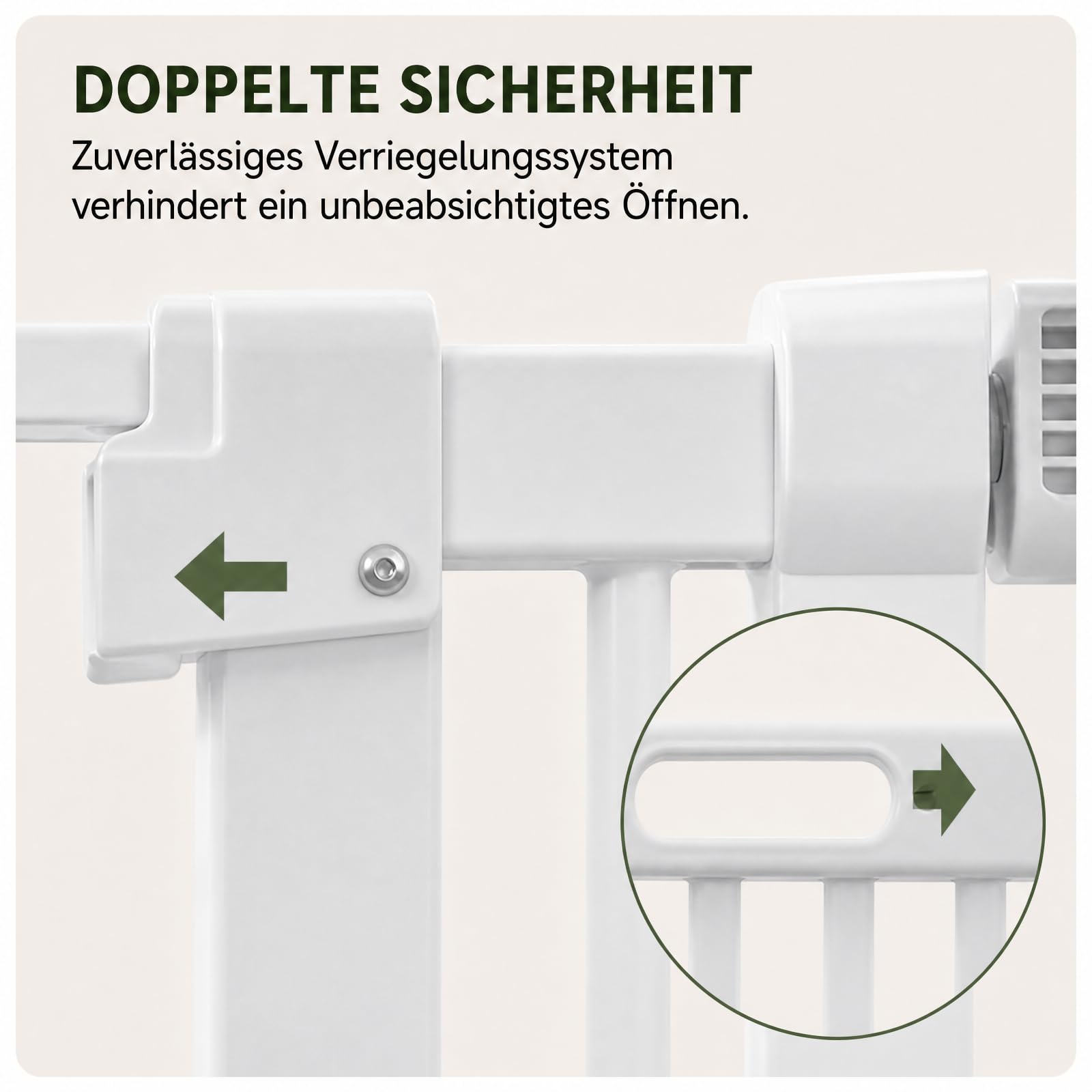 150cm Hohes Haustier Schutzgitter Regulierbare Türhalterung (Weiß)